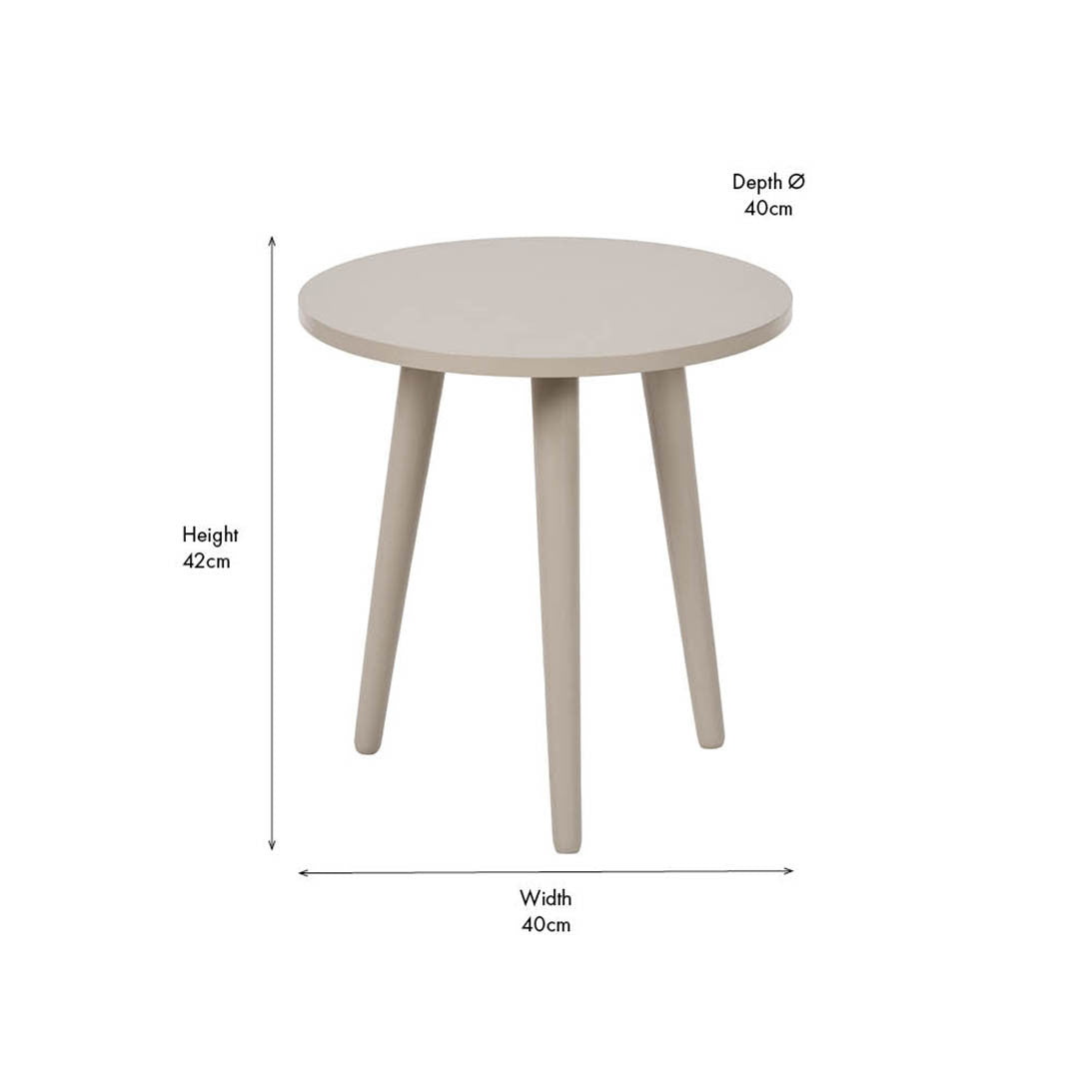 Devonshire Putty Pine Wood Side Table