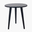 Chelmsford Satin Black Pine Wood Round Side Table K/D