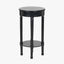 Heritage Black Pine Wood Round Accent Table