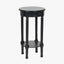 Heritage Black Pine Wood Round Accent Table