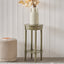 Heritage Olive Pine Wood Round Accent Table