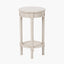 Heritage Putty Pine Wood Round Accent Table