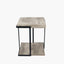 Jersey Concrete Effect MDF & Black Iron Side Table K/D