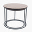Panaji Black Iron & Gold Aluminium Set of 2 Round Tables
