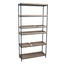 Gallery Natural Wood Veneer and Black Metal 5 Shelf Unit