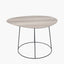 Minato White Oak Veneer and Black Metal Leg Side Table