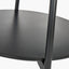 Marchello White Marble Veneer and Black Metal Side Table