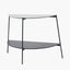 Marchello White Marble Veneer & Black Metal Console Table