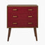 Klee Mulberry Pine Wood 3 Drawer Unit