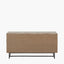 Marca Sand Wash Acacia Wood and Black Metal 3 Door Sideboard