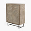 Marca Acacia Wood 2 Door Bar Cabinet