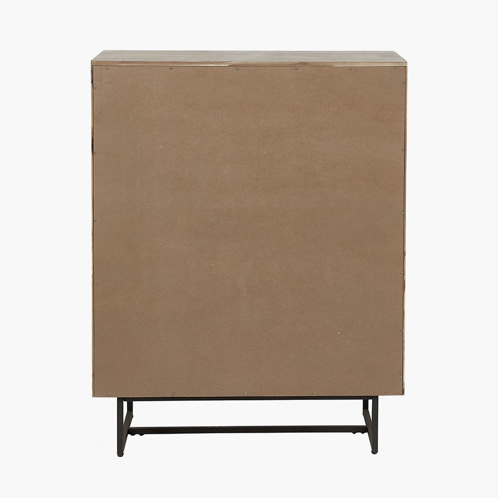 Marca Acacia Wood 2 Door Bar Cabinet