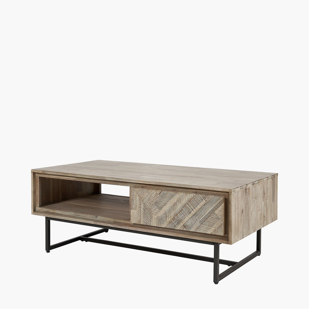Marca Acacia Wood 2 Drawer Coffee Table