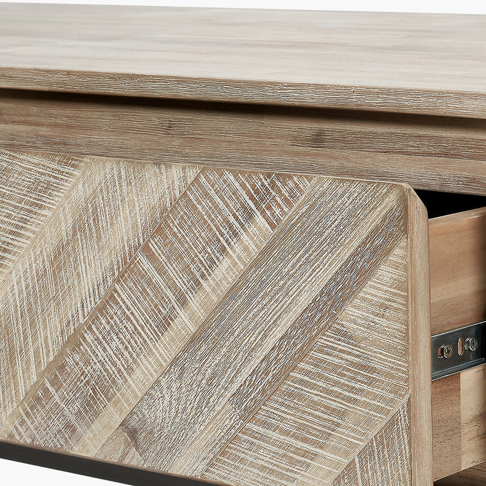 Marca Acacia Wood 2 Drawer Coffee Table