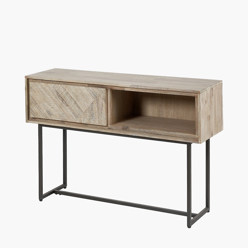 Marca Acacia Wood 1 Drawer Console Table