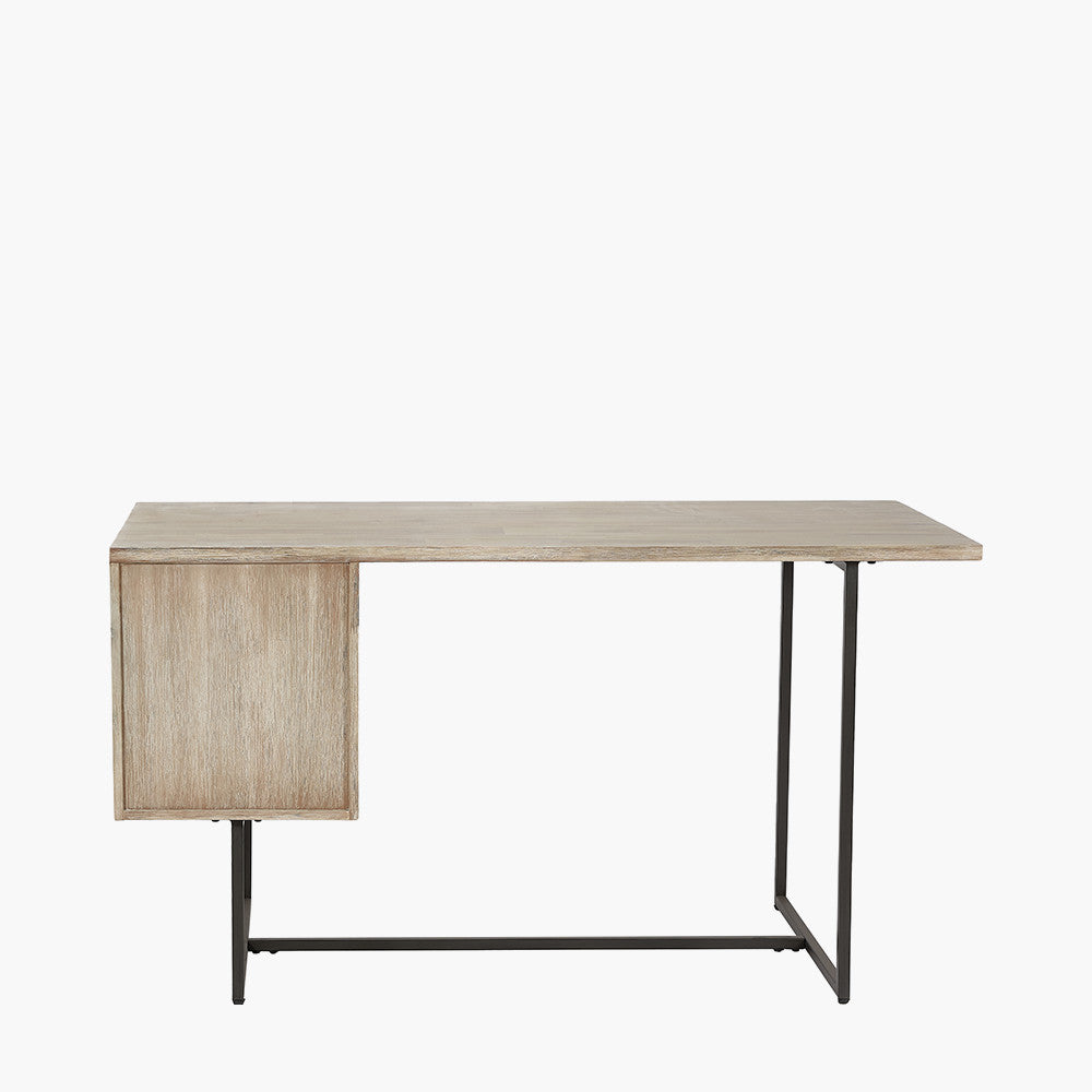 Marca Acacia Wood 2 Drawer Desk