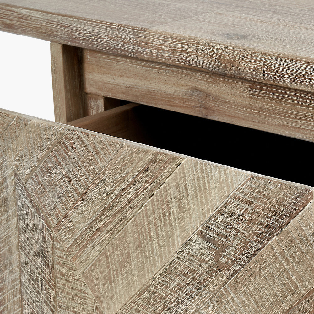Marca Acacia Wood 2 Drawer Desk
