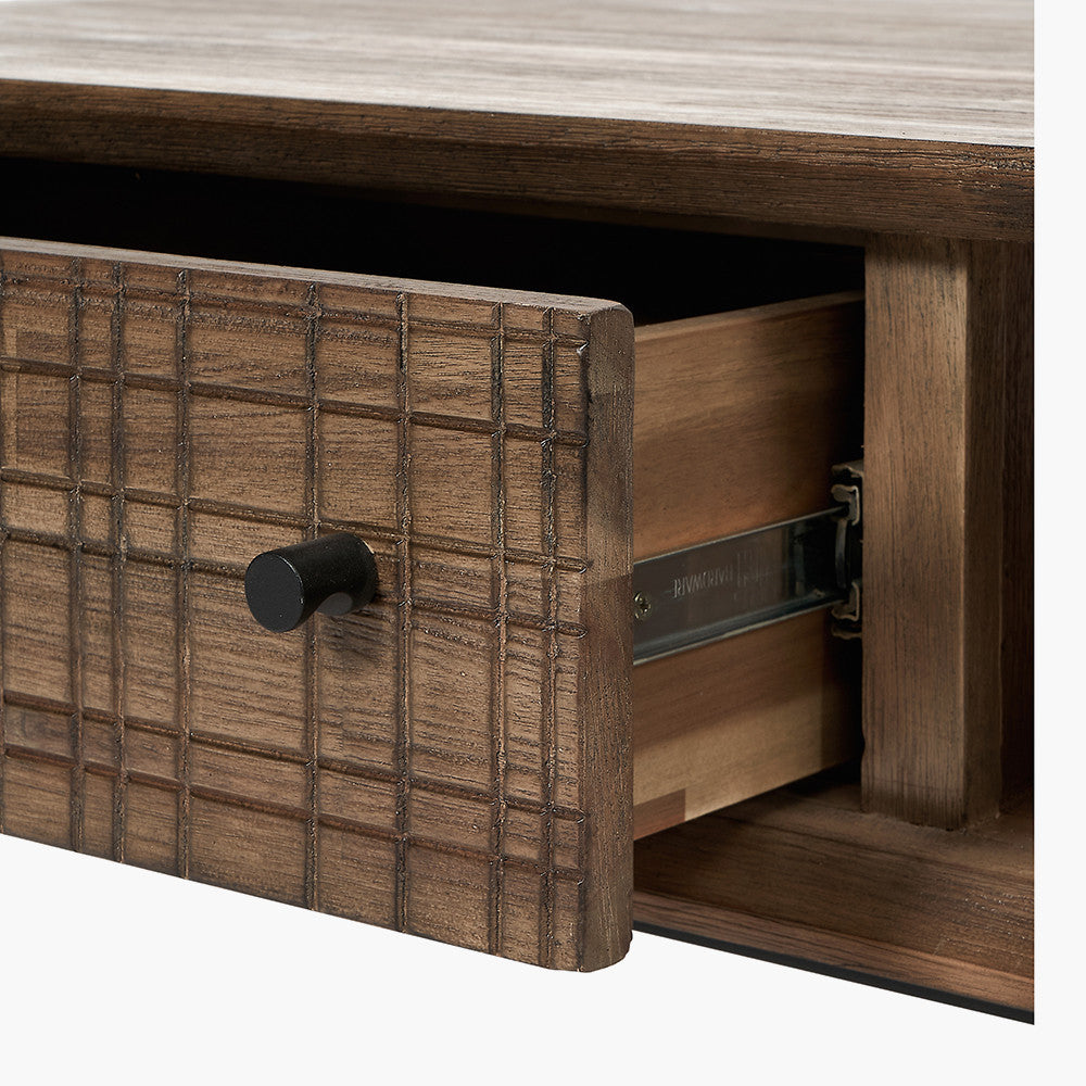 Arte Acacia Wood 2 Drawer Coffee Table