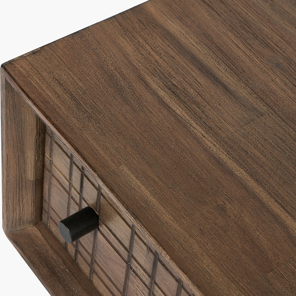 Arte Acacia Wood 2 Drawer Coffee Table