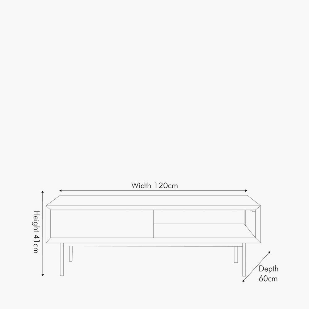 Arte Acacia Wood 2 Drawer Coffee Table