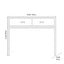 Ambroso Grey Wash Mango Wood and Silver Metal 2 Drawer Dressing Table