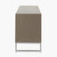 Ambroso Grey Wash Mango Wood and Silver Metal 6 Drawer Unit