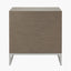 Ambroso Grey Wash Mango Wood and Silver Metal 3 Drawer Unit