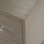 Ambroso Grey Wash Mango Wood and Silver Metal 3 Drawer Unit