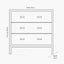 Ambroso Grey Wash Mango Wood and Silver Metal 3 Drawer Unit