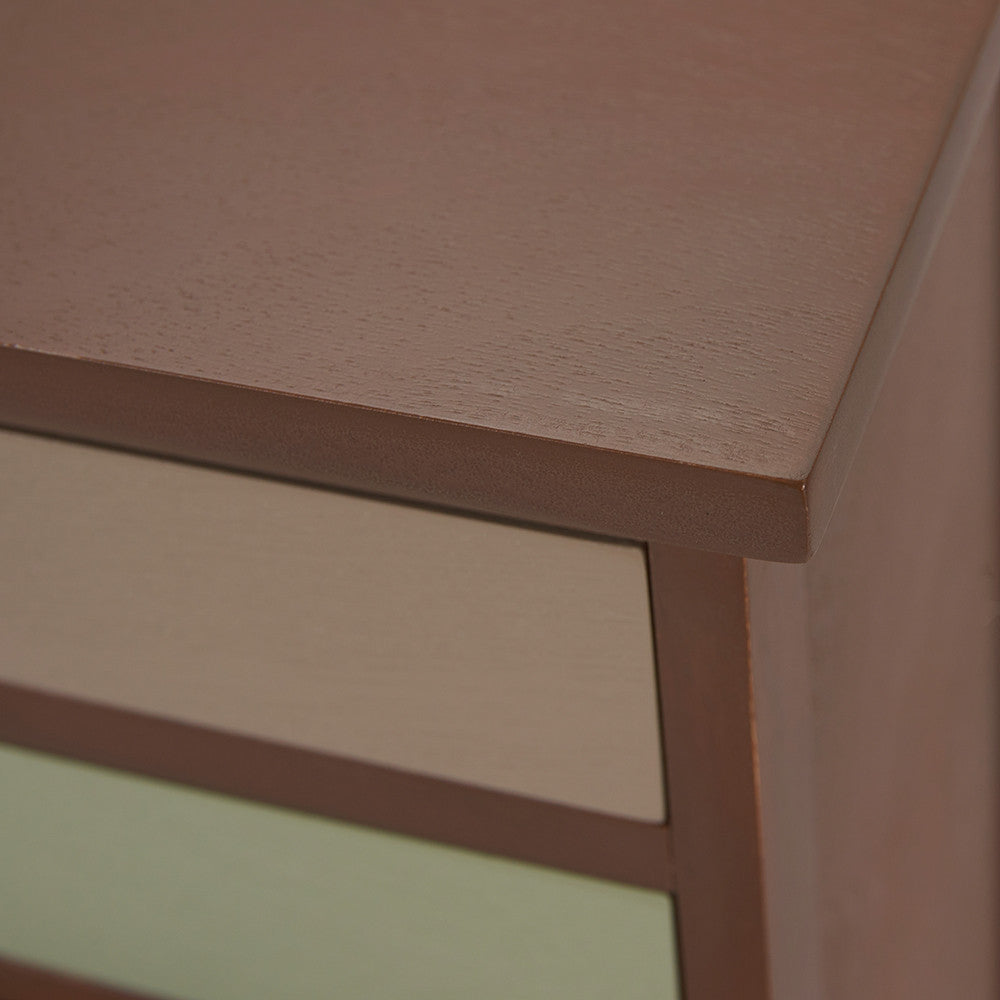 Loft Pine Wood Sage Multicoloured 13 Drawer Unit