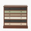 Loft Pine Wood Sage Multicoloured 6 Drawer Unit