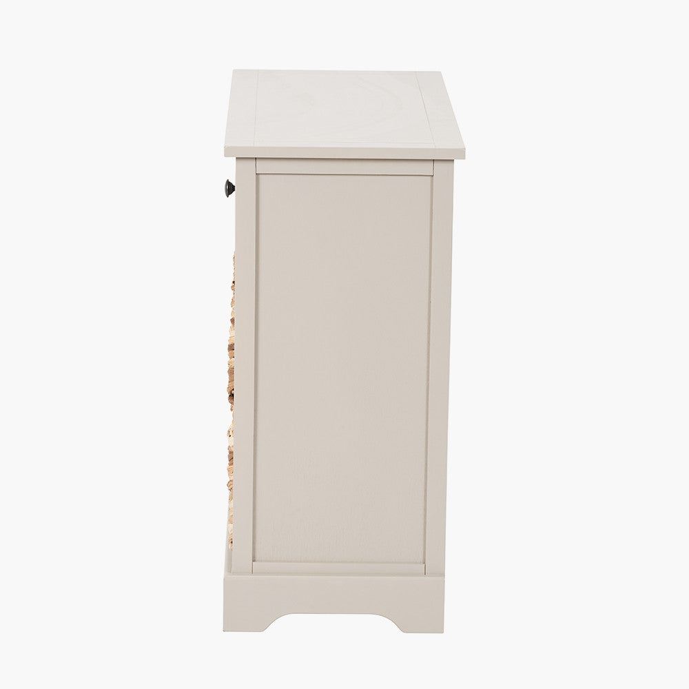 Devonshire Putty Pine Wood 2 Drawer 4 Basket Unit