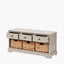 Devonshire Putty Pine Wood 3 Drawer 3 Basket Unit