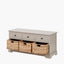 Devonshire Putty Pine Wood 3 Drawer 3 Basket Unit