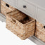 Devonshire Putty Pine Wood 3 Drawer 3 Basket Unit