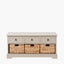 Devonshire Putty Pine Wood 3 Drawer 3 Basket Unit