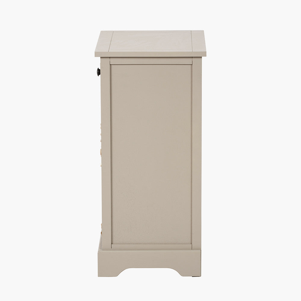 Devonshire Putty Pine Wood 1 Drawer 2 Basket Unit