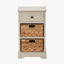 Devonshire Putty Pine Wood 1 Drawer 2 Basket Unit