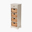 Devonshire Putty Pine Wood 1 Drawer 4 Basket Tall Unit