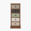 Loft Sage Multicoloured Pine Wood 5 Drawer Unit