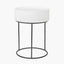 Hugo White Wood Veneer and Black Metal Storage Table