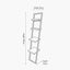 Jersey Concrete Effect Wood Veneer and Black Metal 4 Shelf Unit