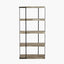 Jersey Concrete Effect Wood Veneer and Black Metal 5 Shelf Unit