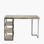 Jersey Concrete Effect Wood Veneer and Black Metal Desk