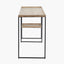 Gallery Natural Wood Veneer and Black Metal Desk