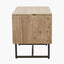 Marca Sand Wash Acacia Wood and Black Metal Bedside Unit