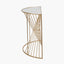 Liberty Glass and Gold Metal Half Moon Console Table