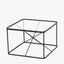 Roxy Glass and Black Metal Coffee Table