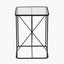 Roxy Glass and Black Metal Side Table