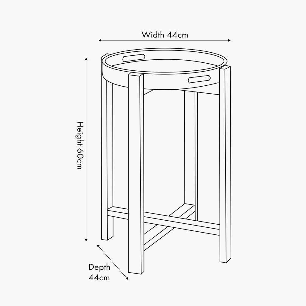 Marmara Dark Grey Oak Veneer Side Table